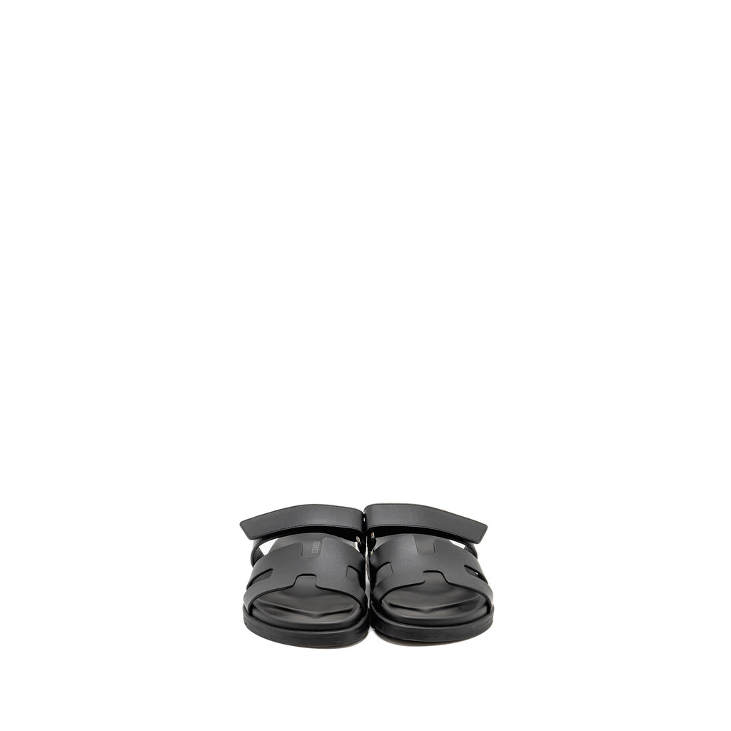 hermes-size-37-chypre-sandals-calfskin-black