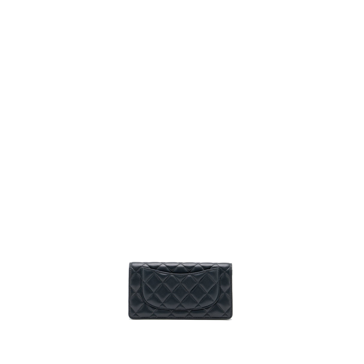 chanel-long-wallet-lambskin-dark-grey-green-in-green-hardware