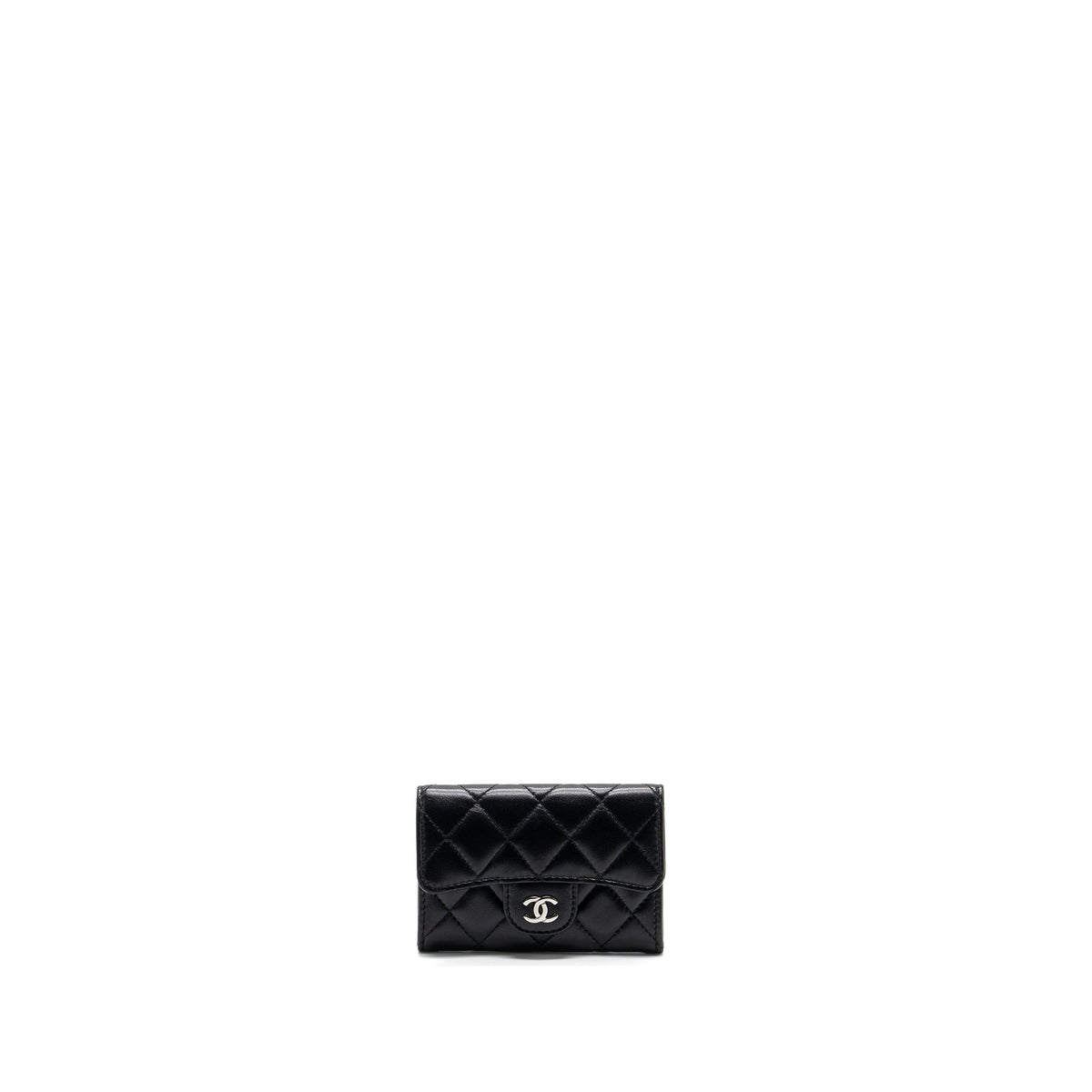 chanel-classic-flap-card-holder-lambskin-black-shw