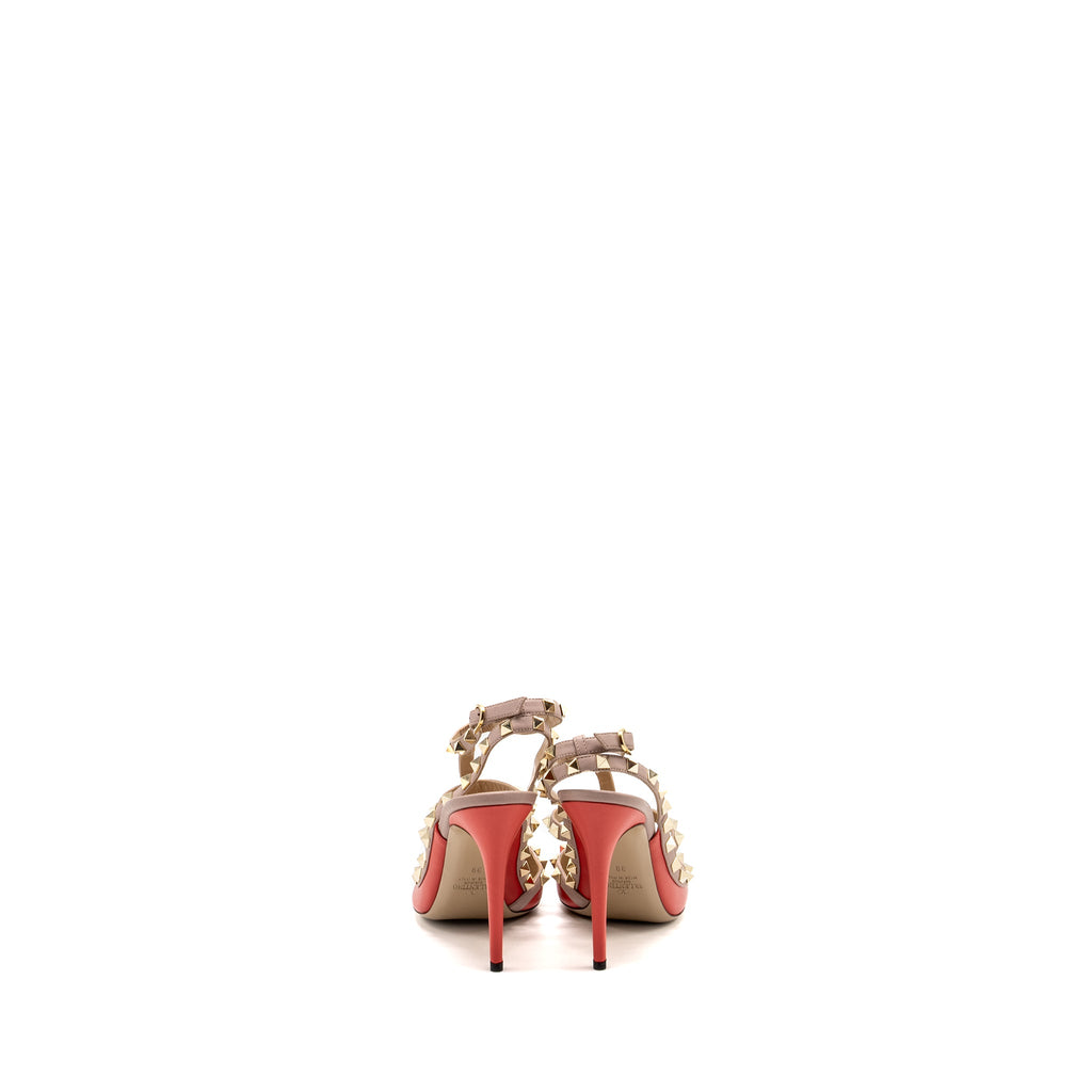 valentino-size-39-garavani-rockstud-slingback-heels-leather-orange-red