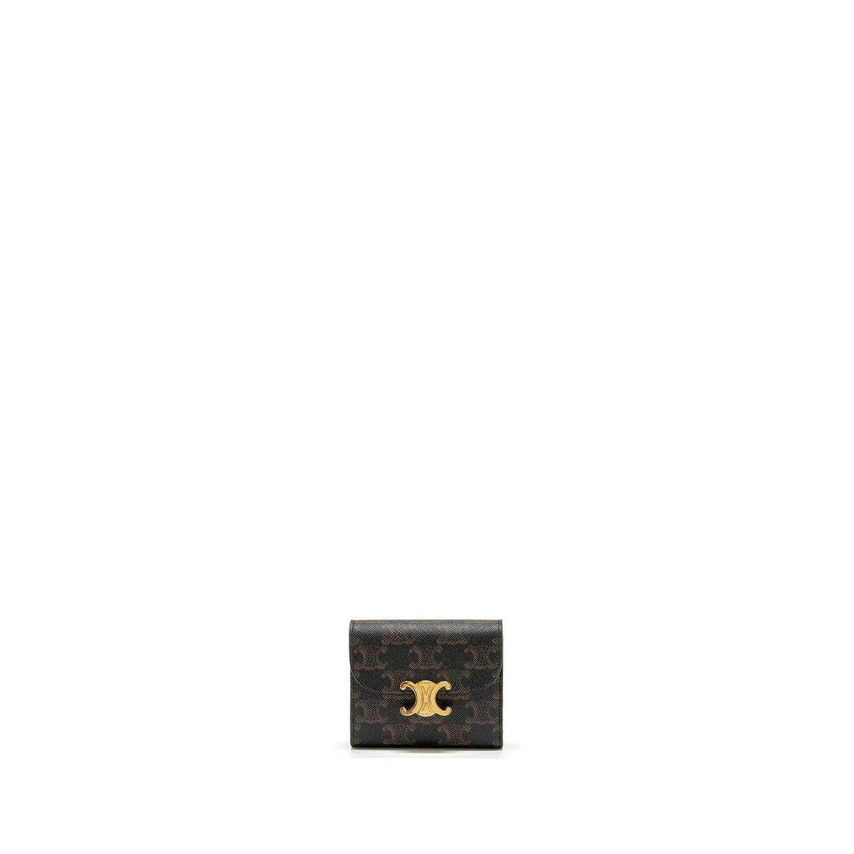 celine-small-triomphe-flap-wallet-canvas-tan-ghw