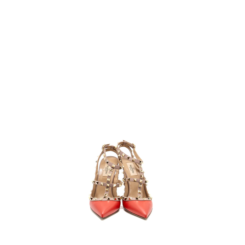 valentino-size-39-garavani-rockstud-slingback-heels-leather-orange-red