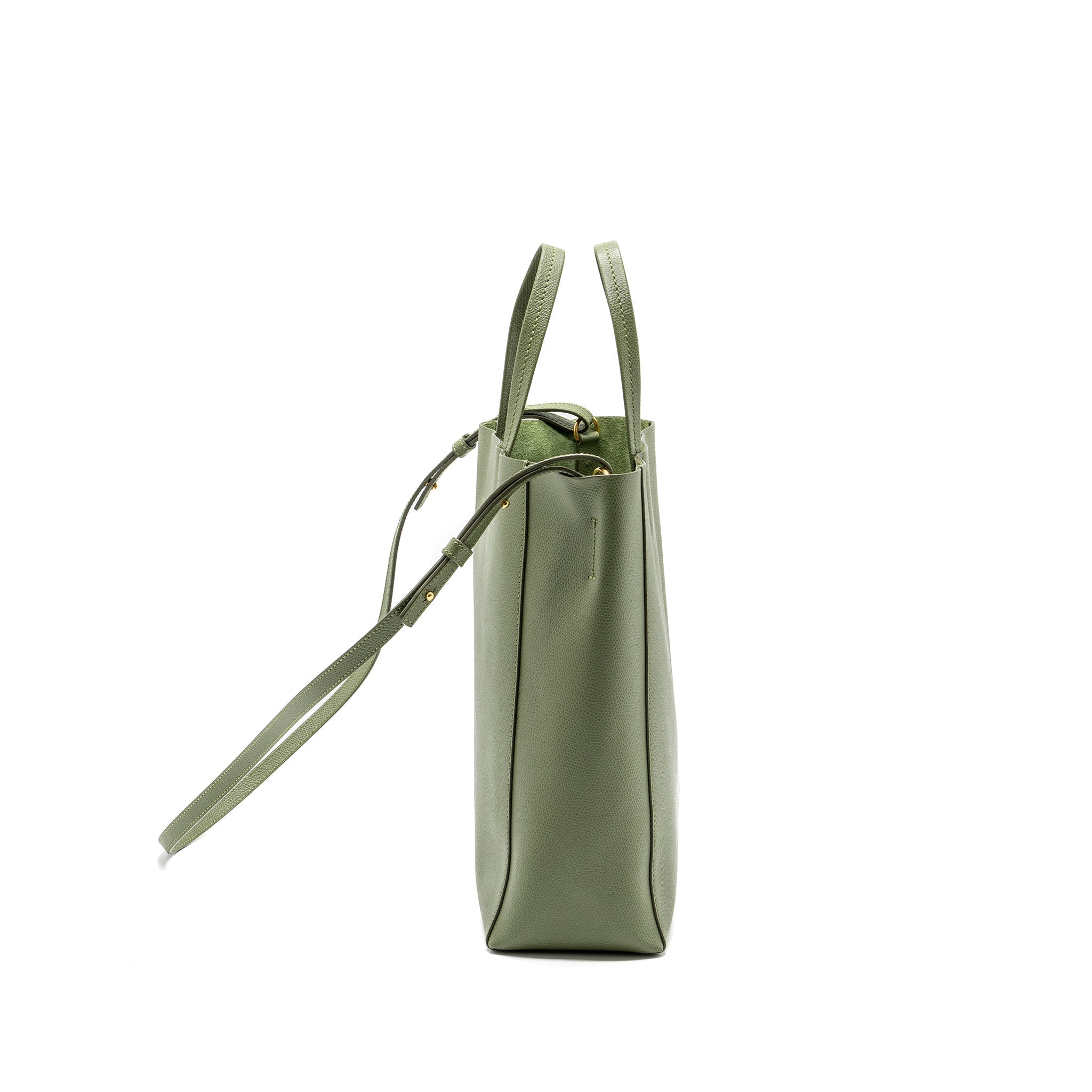 celine-vertical-cabas-tote-bag-grained-calfskin-green-ghw