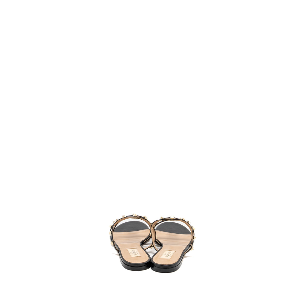 valentino-size-38-5-garavani-rockstud-leather-sandals-black-lghw-1