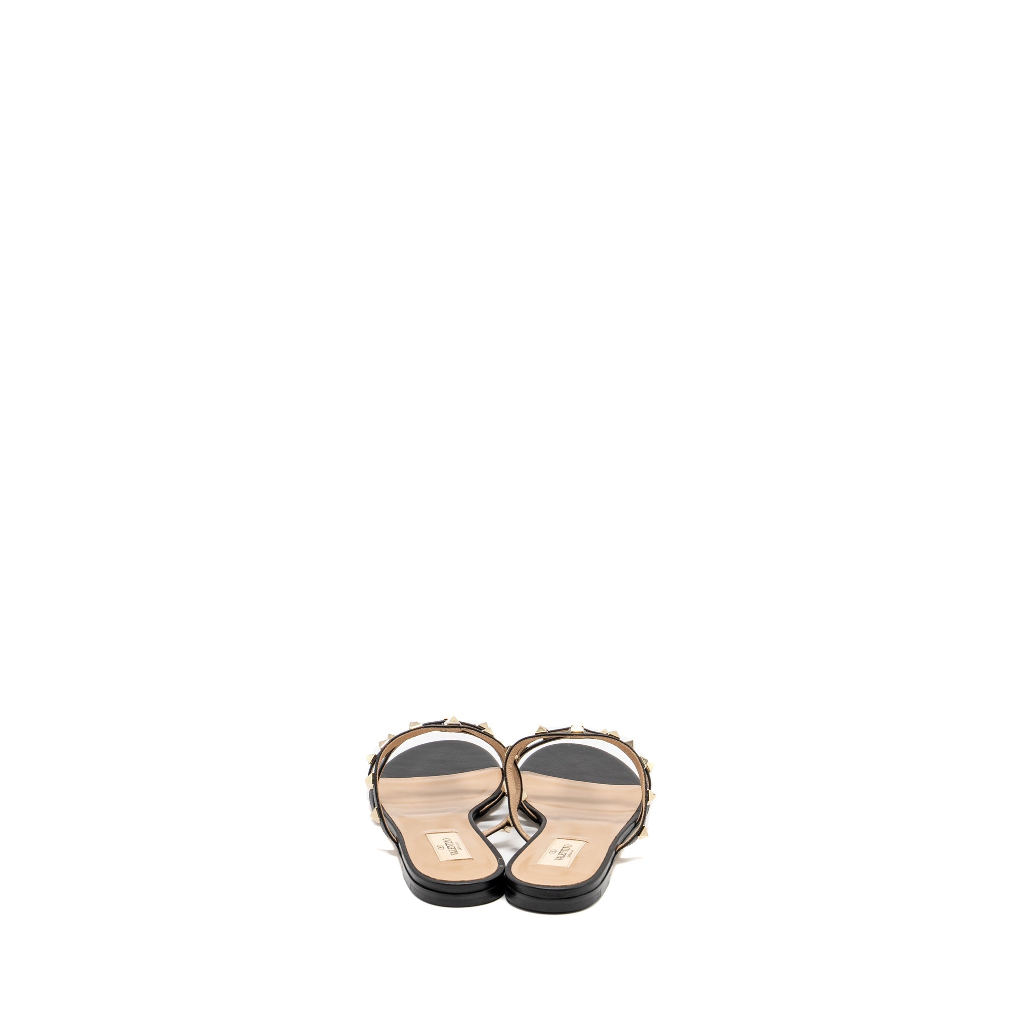 valentino-size-38-5-garavani-rockstud-leather-sandals-black-lghw-1