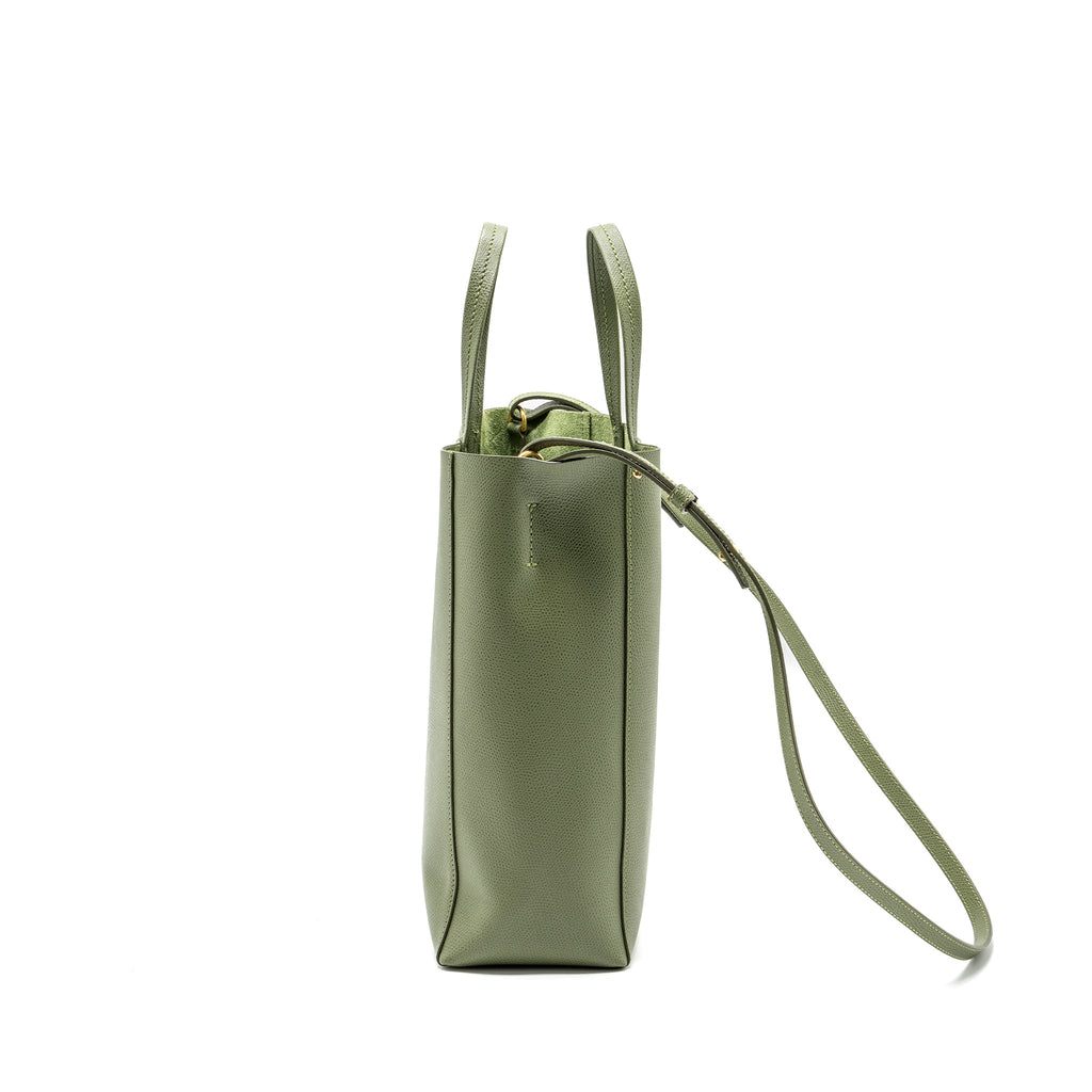 celine-vertical-cabas-tote-bag-grained-calfskin-green-ghw