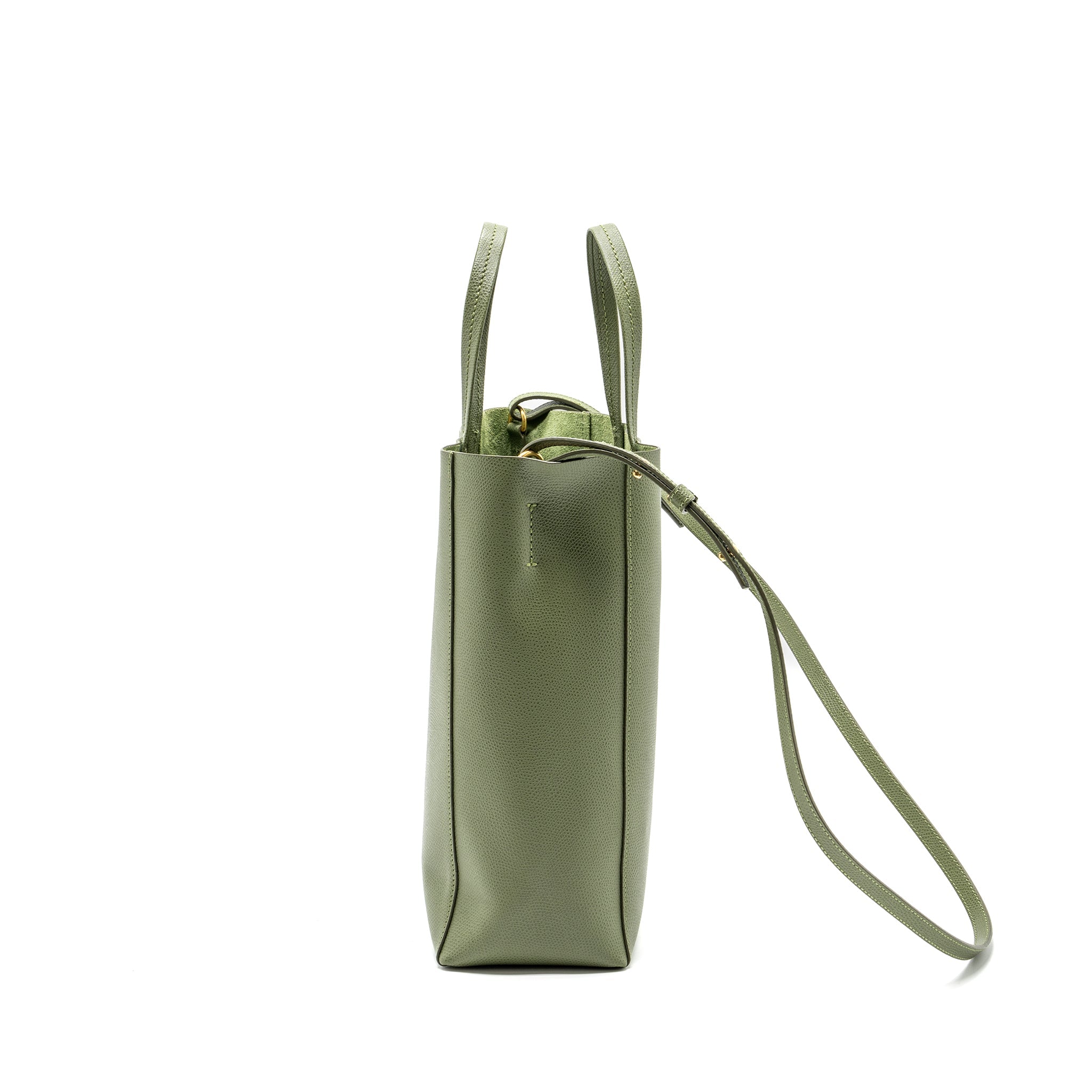 celine-vertical-cabas-tote-bag-grained-calfskin-green-ghw