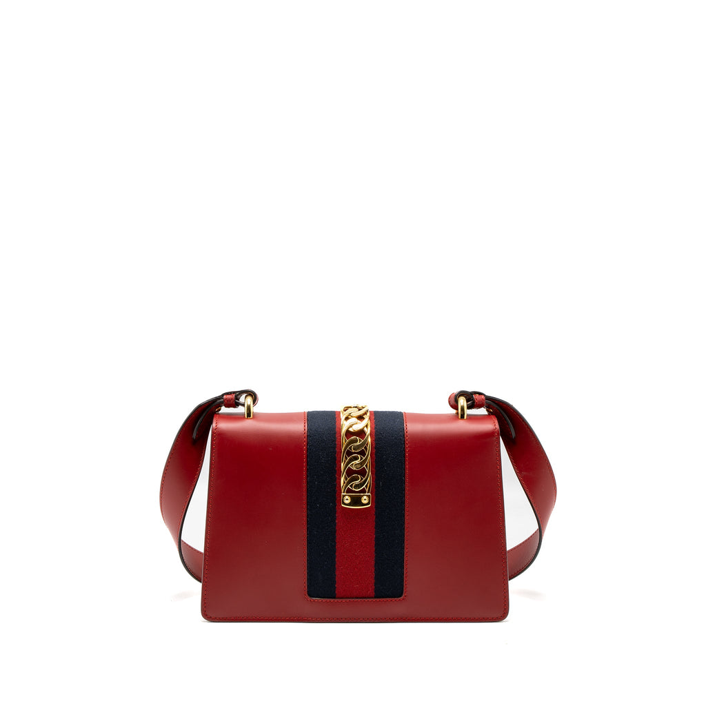 gucci-small-sylvie-bag-calfskin-red-ghw-copy