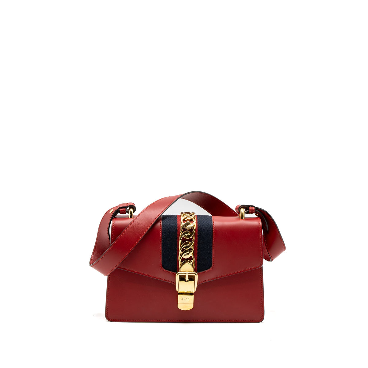 gucci-small-sylvie-bag-calfskin-red-ghw-copy