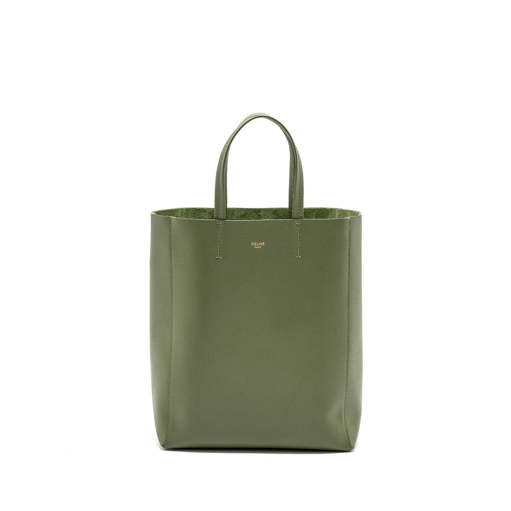 celine-vertical-cabas-tote-bag-grained-calfskin-green-ghw