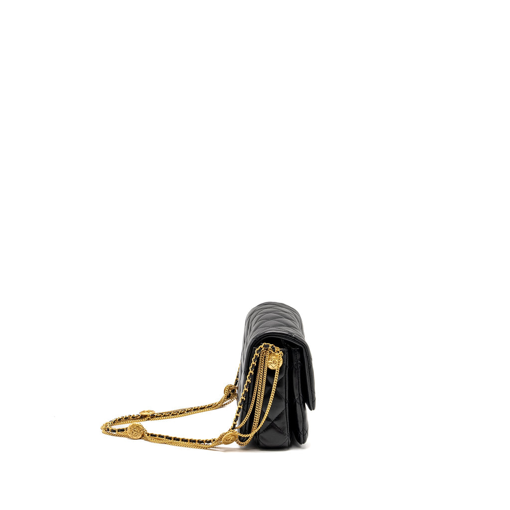 chanel-22a-button-on-chain-flap-bag-lambskin-black-ghw-microchip-copy
