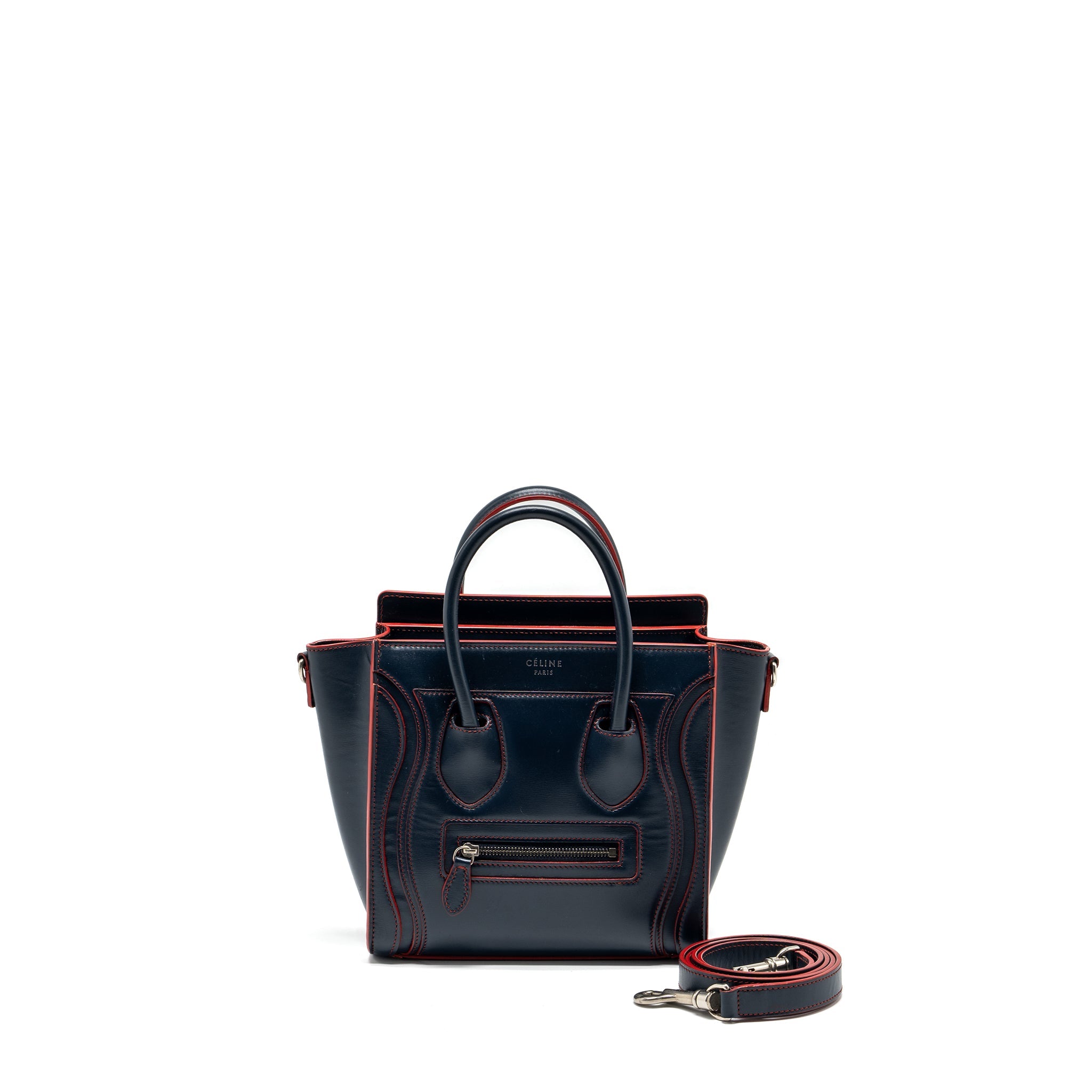 celine-nano-luggage-bag-calfskin-navy-red-shw
