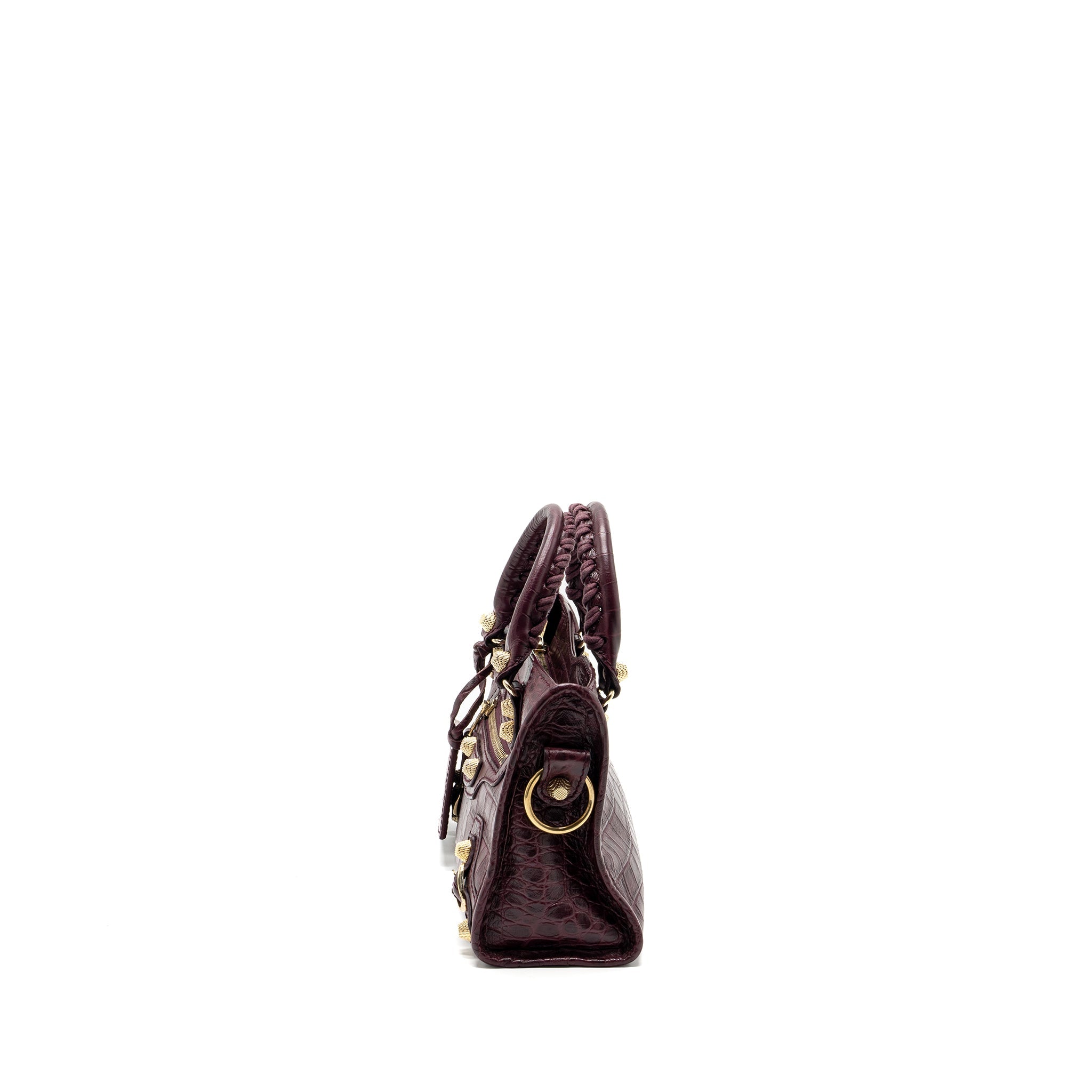 balenciaga-mini-city-bag-croc-embossed-calfskin-burgundy-ghw