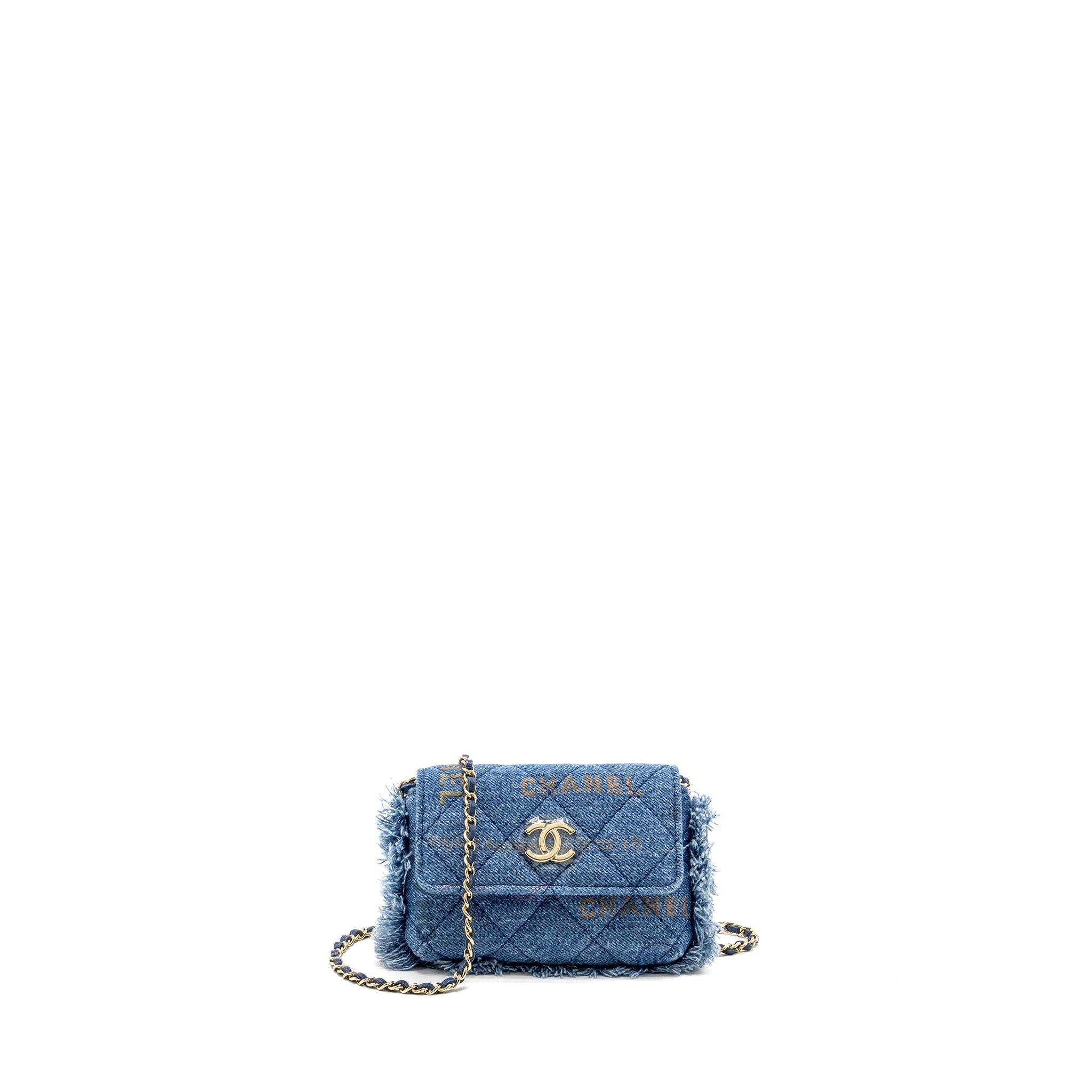 chanel-22p-logo-printed-mini-clutch-with-chain-denim-blue-multicolour-lghw