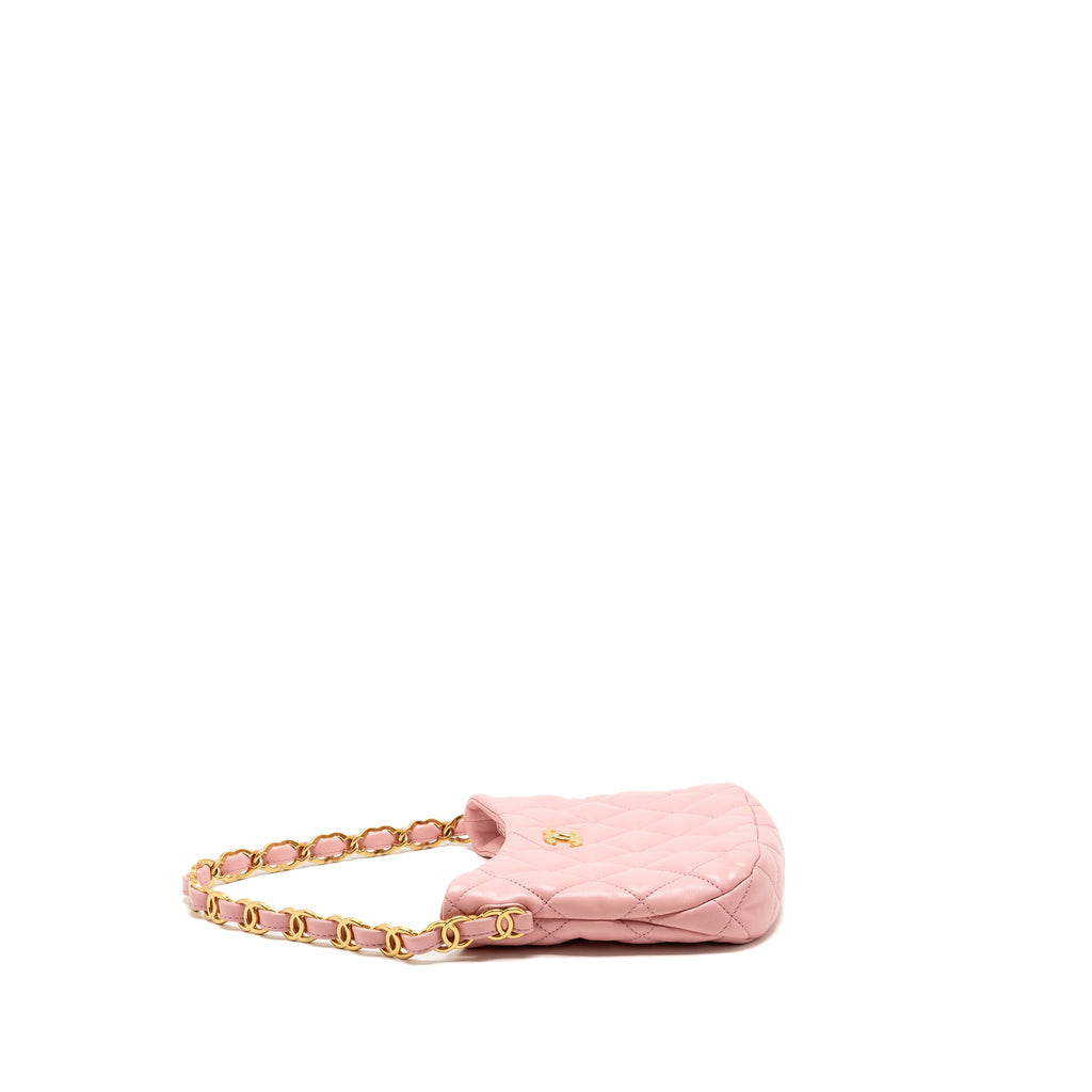 chanel-22k-hobo-shoulder-bag-with-logo-chain-lambskin-pink-ghw-microchip