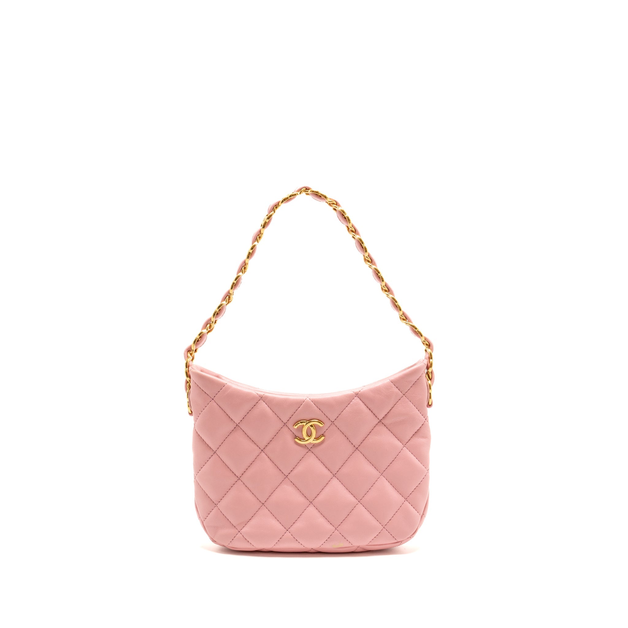 chanel-22k-hobo-shoulder-bag-with-logo-chain-lambskin-pink-ghw-microchip