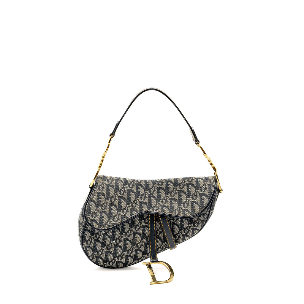 dior-vintage-saddle-bag-canvas-leather-blue-multicolour-ghw