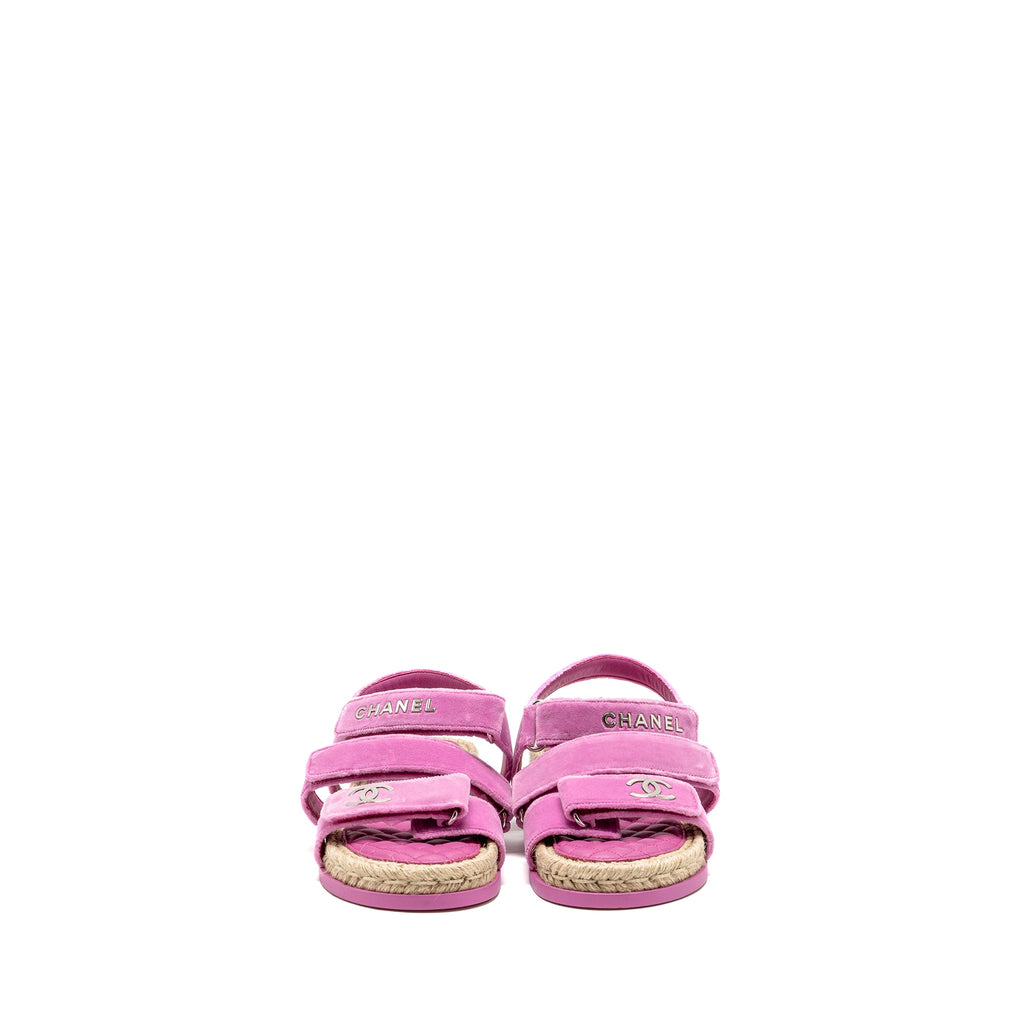 chanel-size-37-dad-sandals-velvet-espadrille-leather-pink-shw