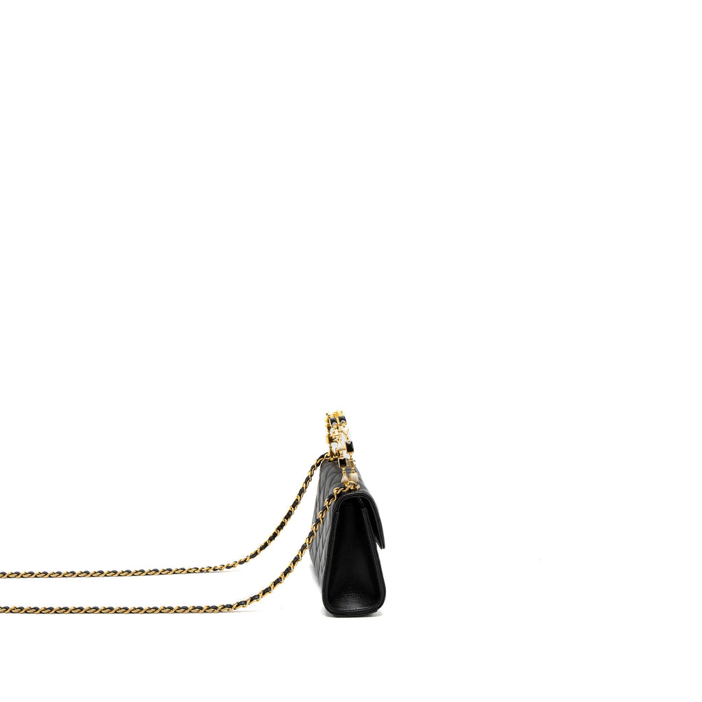 chanel-22b-flap-bag-enamel-top-handle-lambskin-black-brushed-ghw-microchip