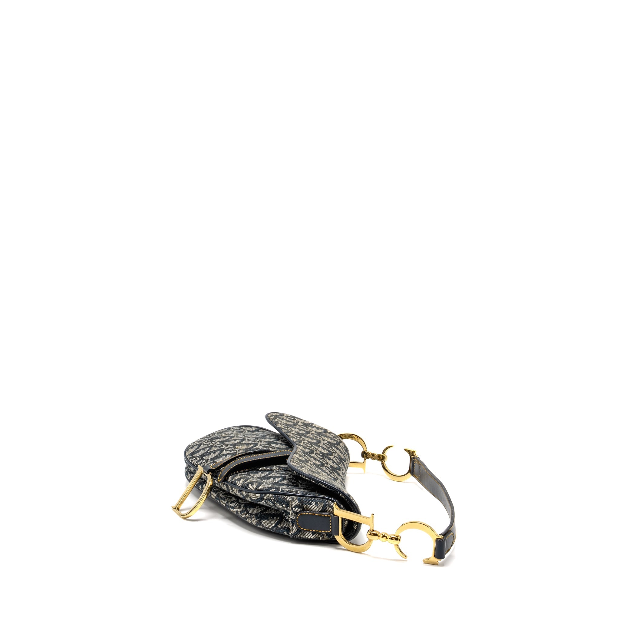 dior-vintage-saddle-bag-canvas-leather-blue-multicolour-ghw