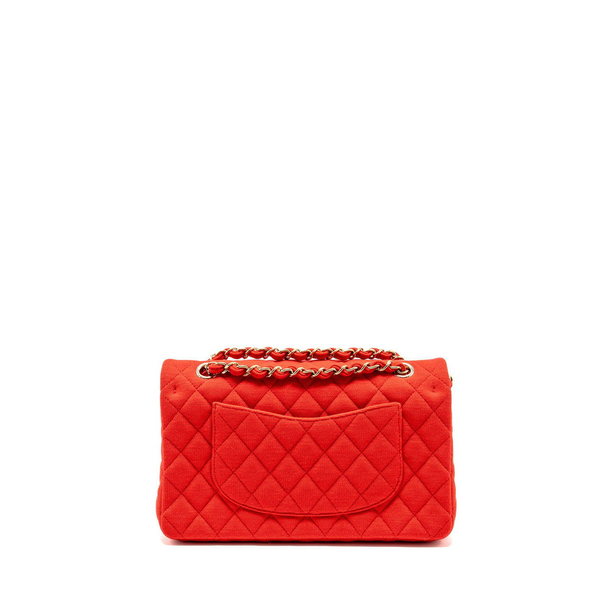chanel-medium-classic-double-flap-bag-fabric-red-pink-lghw-microchip