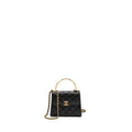 chanel-22b-flap-bag-enamel-top-handle-lambskin-black-brushed-ghw-microchip