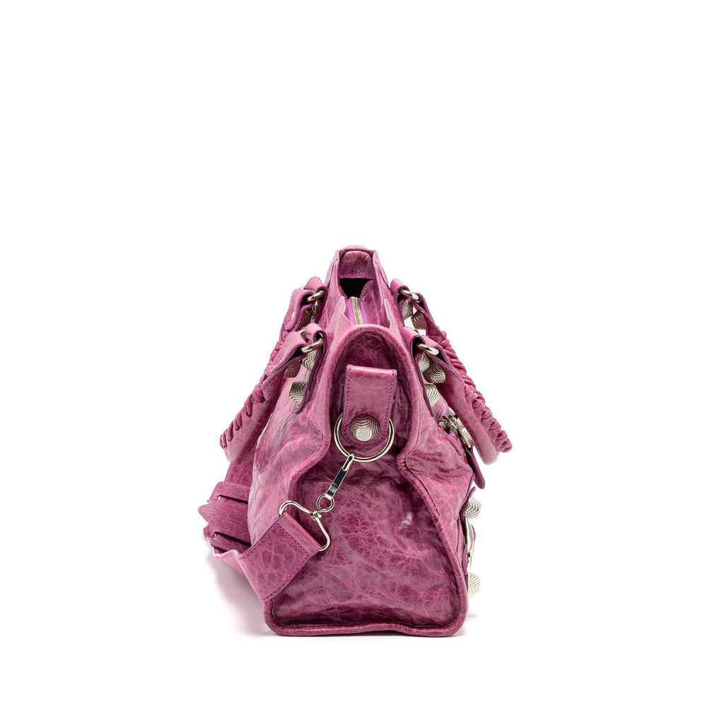 balenciaga-giant-city-bag-pink-shw