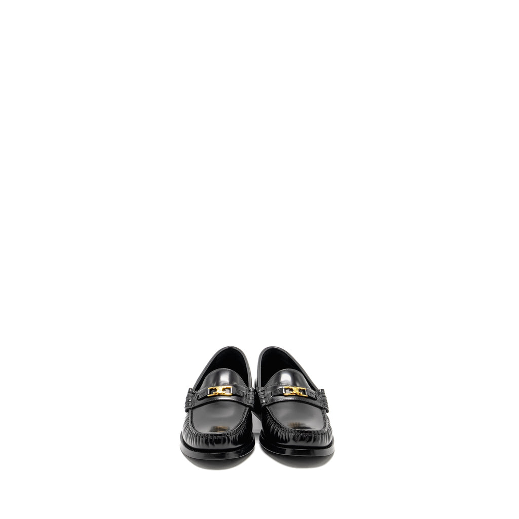 celine-size-37-triomphe-loafer-polished-calfskin-black-ghw-copy