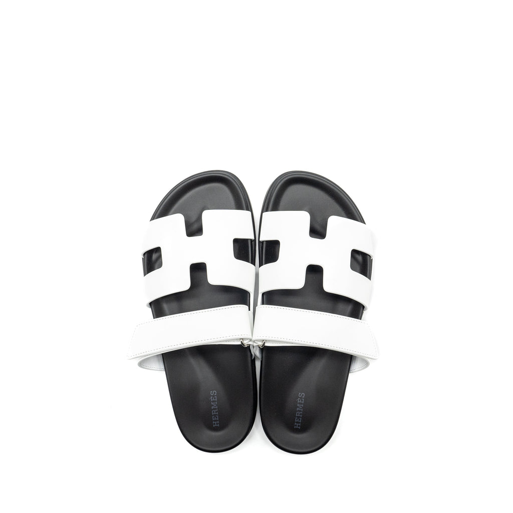 hermes-size-39-chypre-sandals-white-black