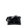 balenciaga-downtown-small-shoudler-bag-crocodile-embossed-black-with-black-hardware