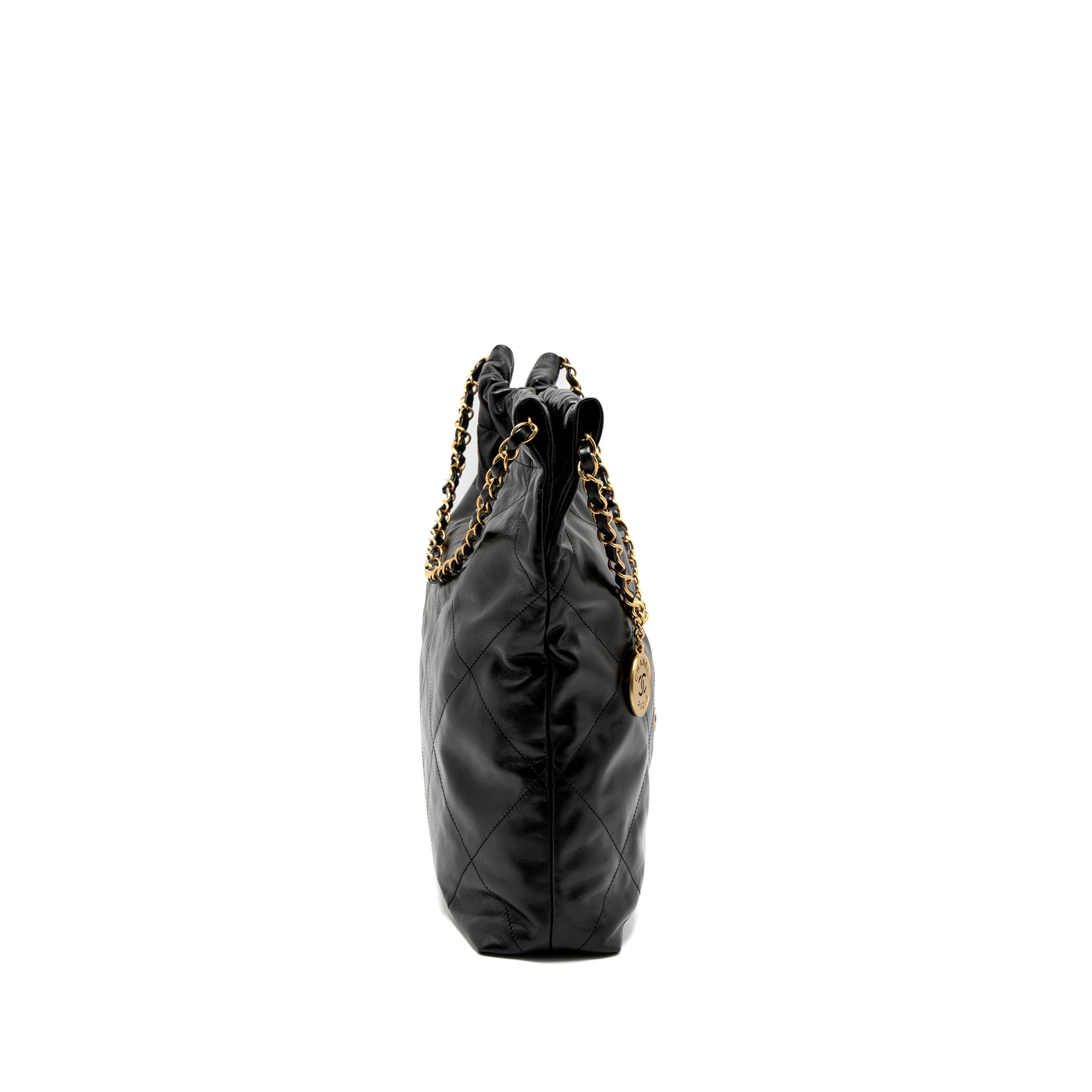 chanel-medium-22-bag-gold-letter-shiny-calfskin-black-brushed-ghw-microchip