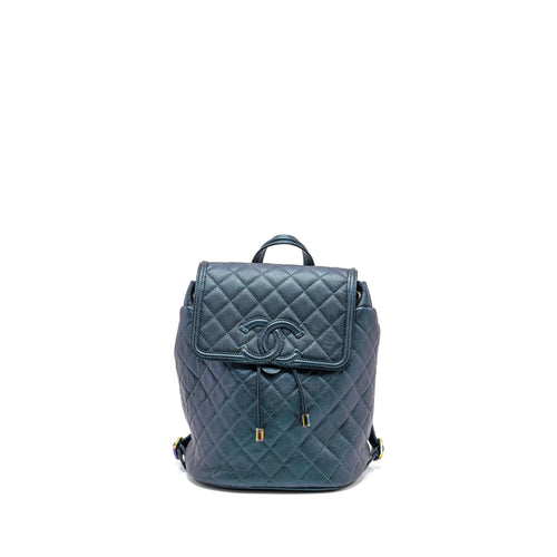 18B FILIGREE BACKPACK CAVIAR IRIDESCENT DARK TURQUOISE MULTICOLOUR HARDWARE