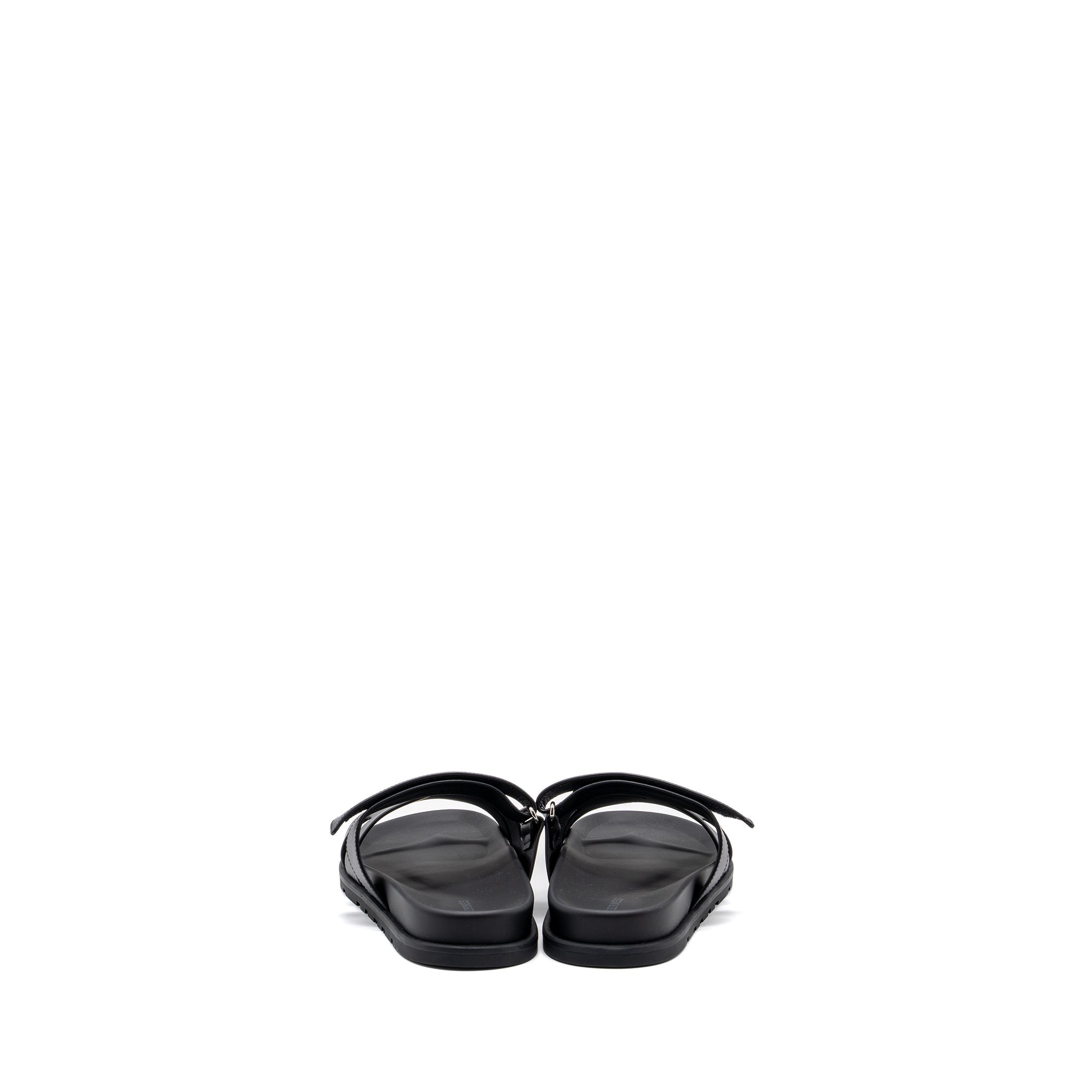 hermes-size-41-chypre-sandals-calfskin-black