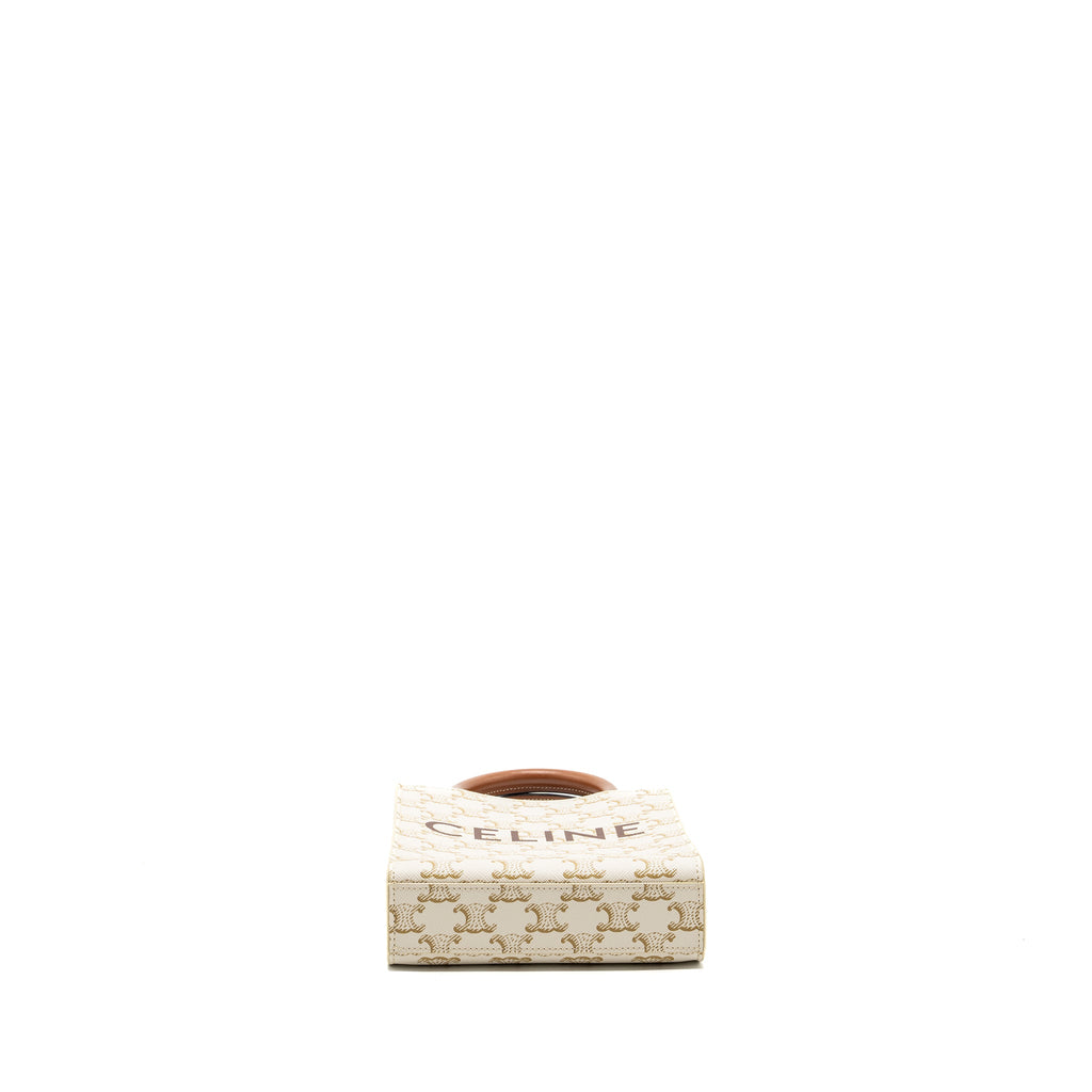 celine-mini-vertical-cabas-triomphe-canvas-calfskin-white-ghw