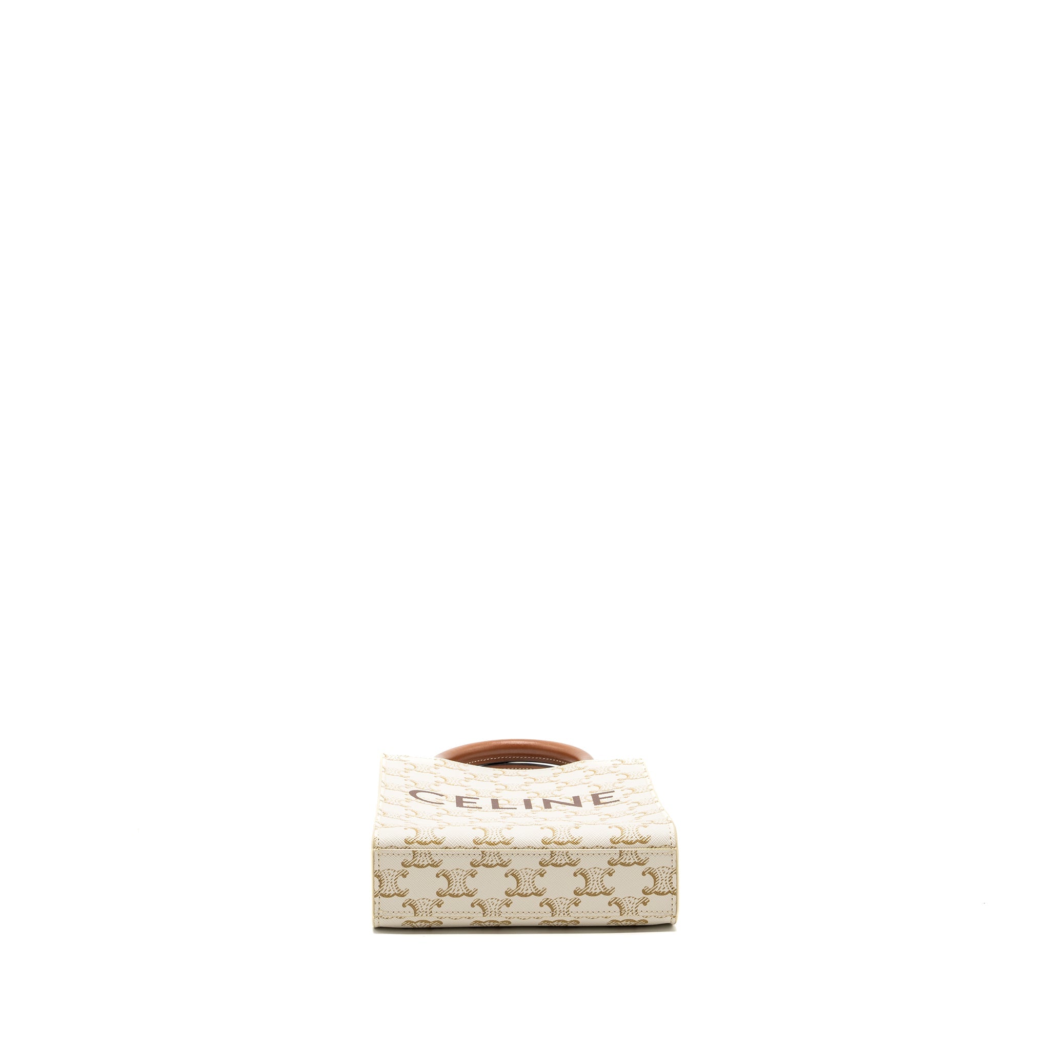 celine-mini-vertical-cabas-triomphe-canvas-calfskin-white-ghw
