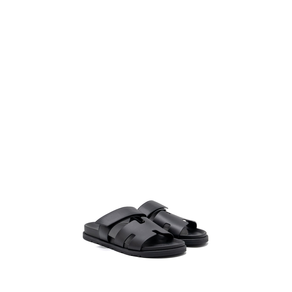 hermes-size-41-chypre-sandals-calfskin-black