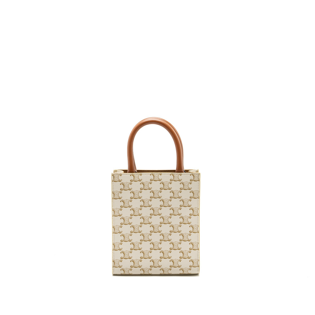 celine-mini-vertical-cabas-triomphe-canvas-calfskin-white-ghw