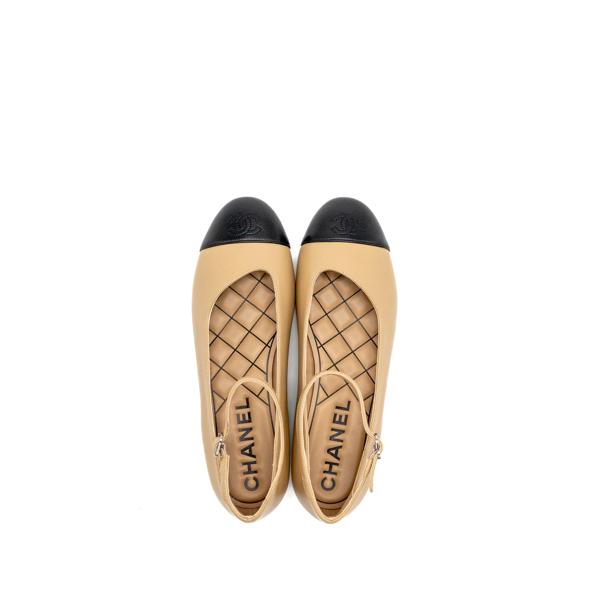 chanel-size-40-mary-janes-ballet-flats-lambskin-beige-black