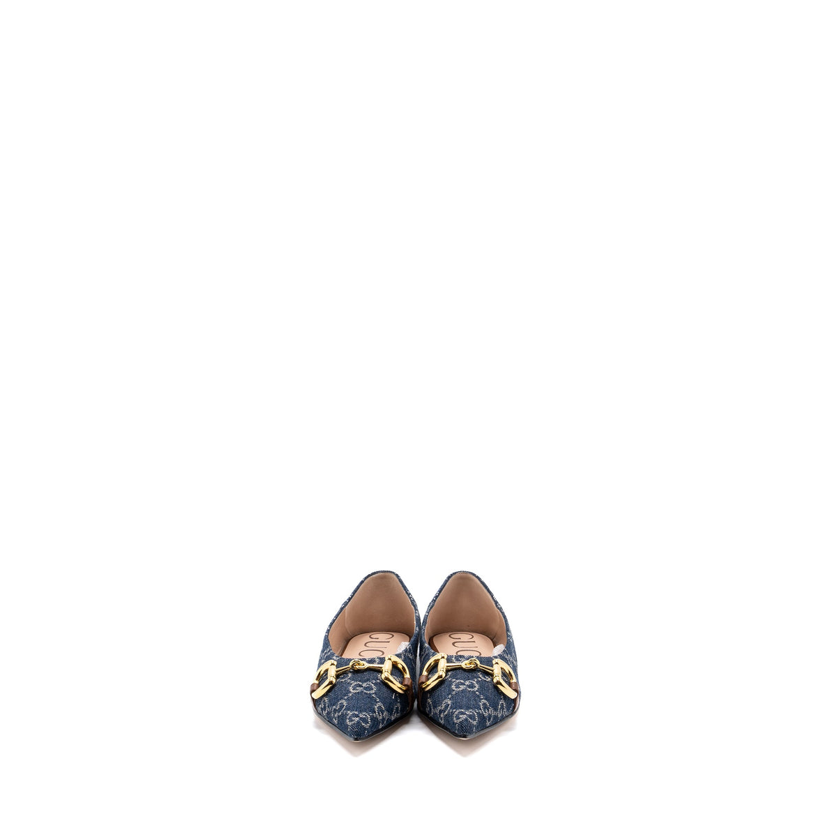 gucci-size-37-gg-horsebit-ballerina-shoes-gg-supreme-denim-ghw