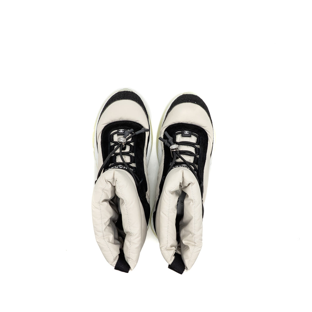 chanel-size-38-5-sporty-ankle-boots-nylon-suede-multicoloured