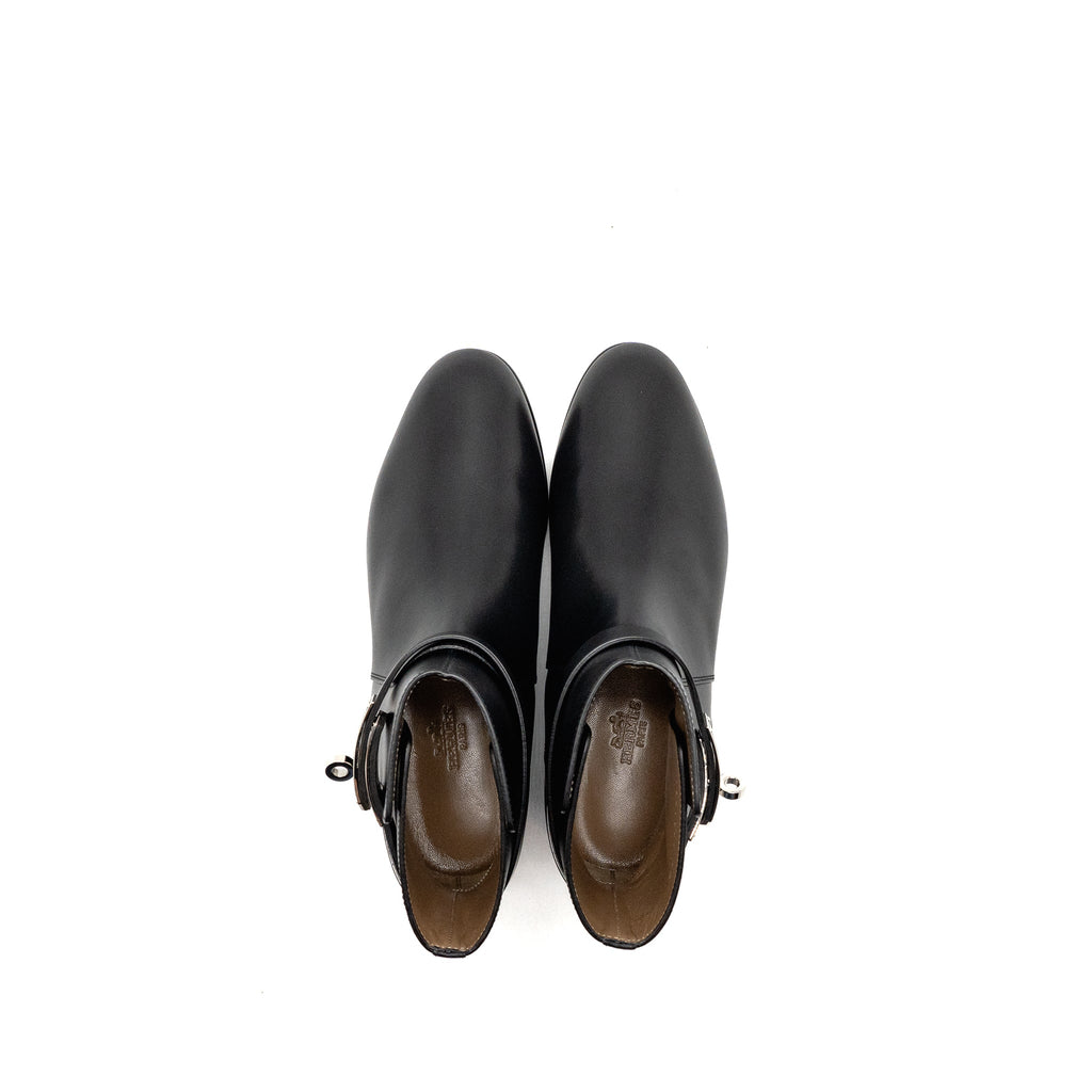 hermes-size-37-neo-ankle-boots-calfskin-black-shw-1