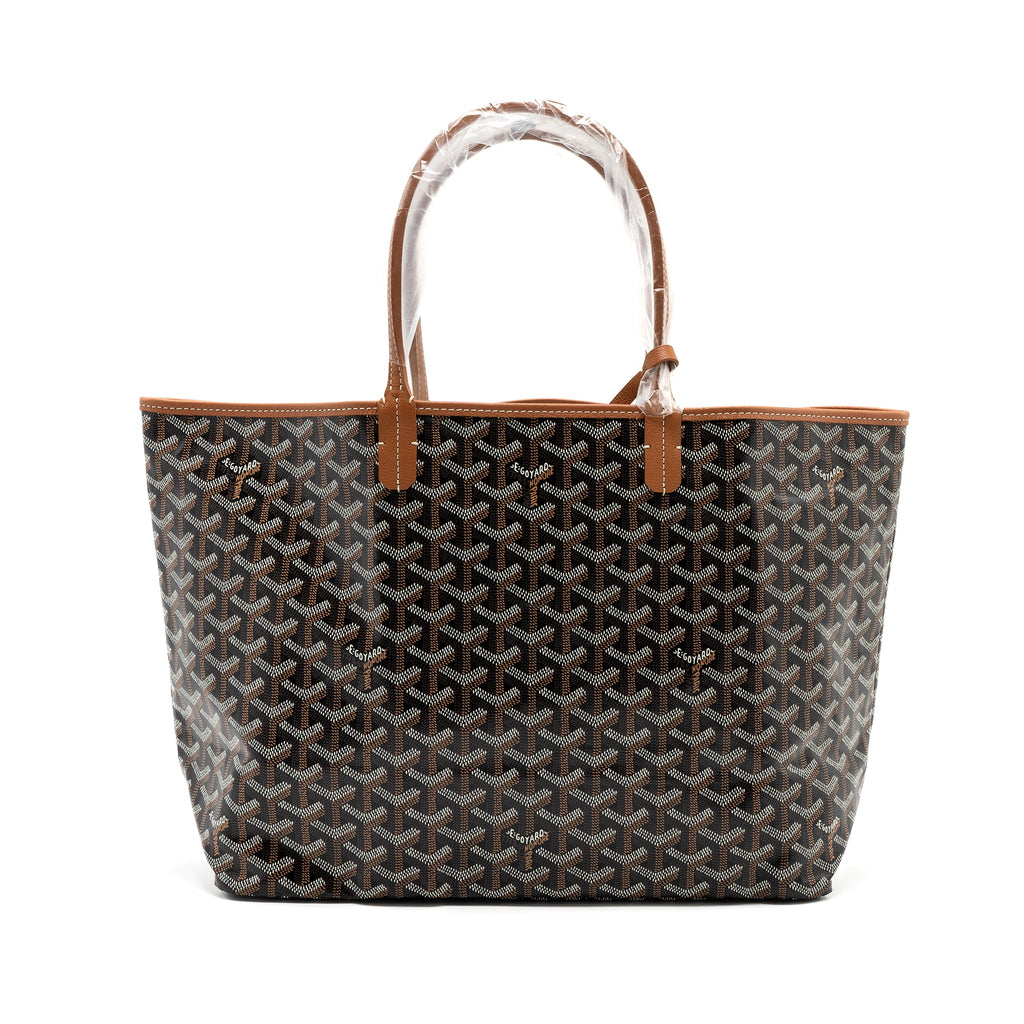 goyard-saint-louis-pm-tote-canvas-black-brown-shw