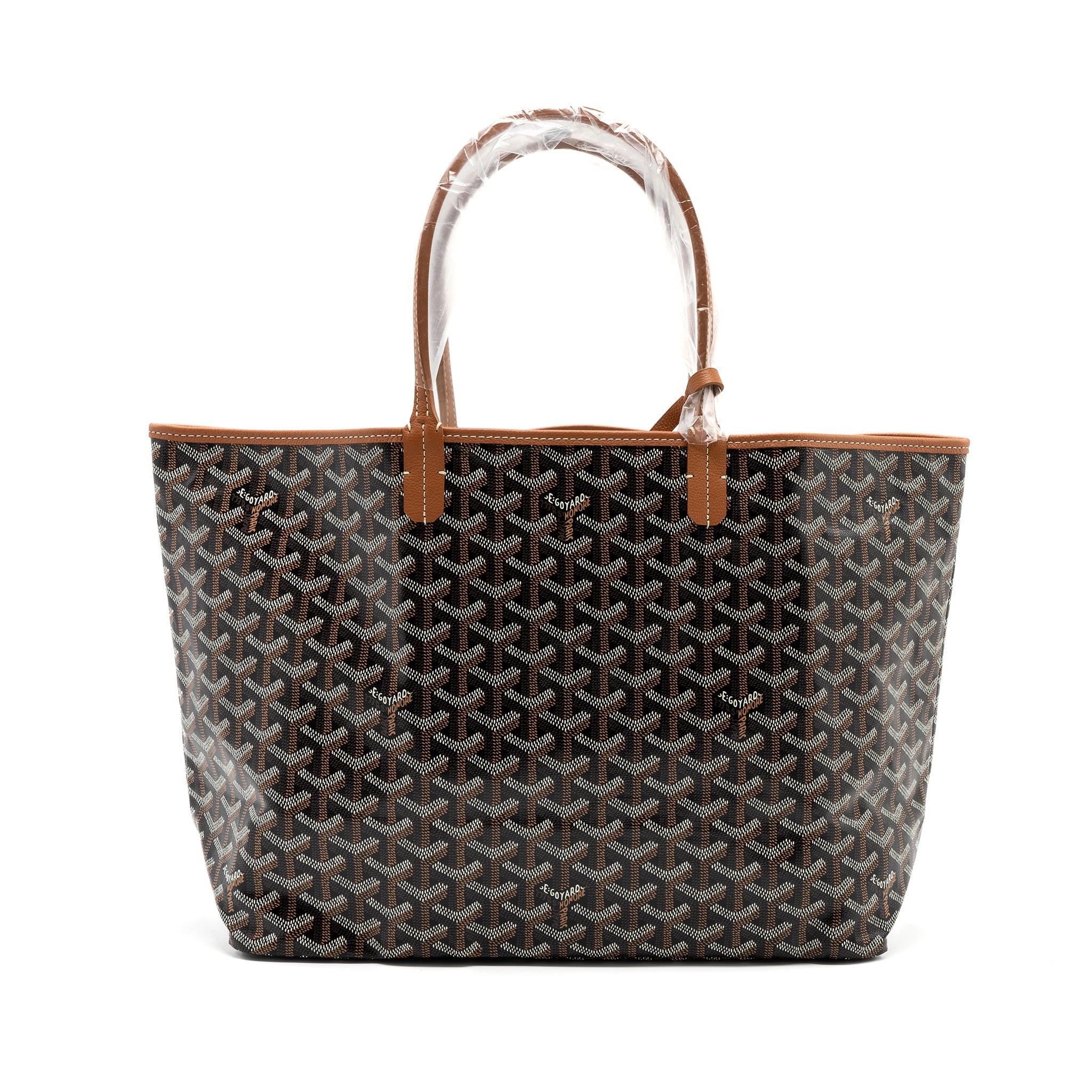 goyard-saint-louis-pm-tote-canvas-black-brown-shw