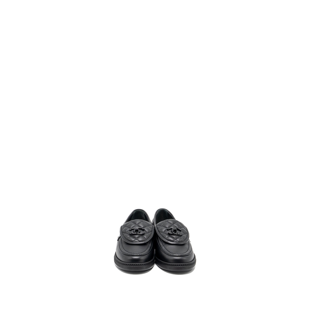 chanel-size-37-24c-quilted-cc-logo-loafer-so-black-copy
