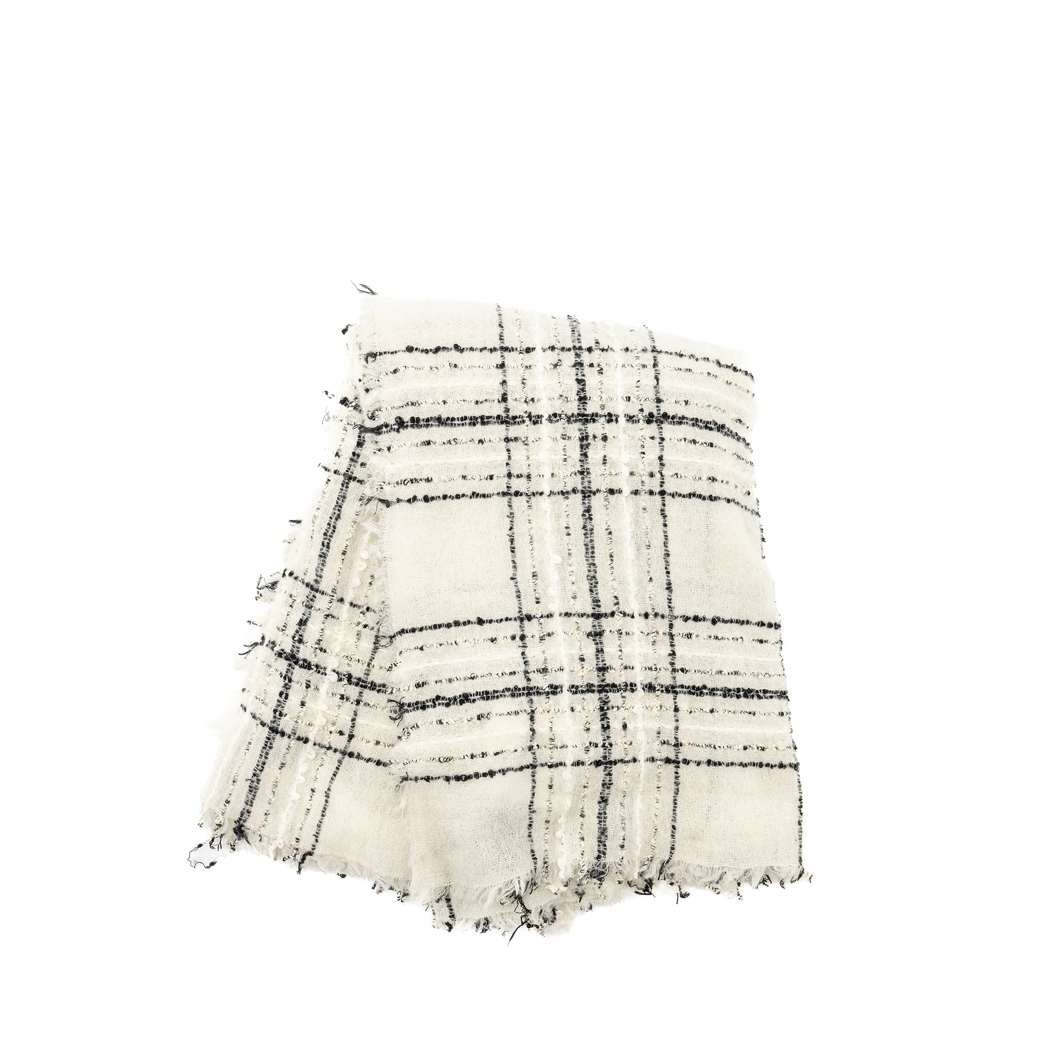 chanel-23b-checked-stole-wool-cotton-white-black-copy