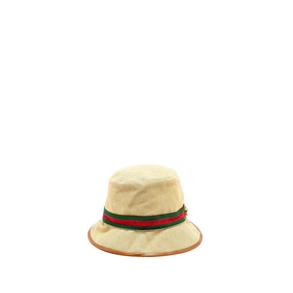 gucci-size-m-bucket-hat-canvas-brown-ghw