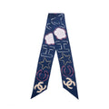 chanel-cc-logo-with-flower-print-large-twilly-navy-multicolour