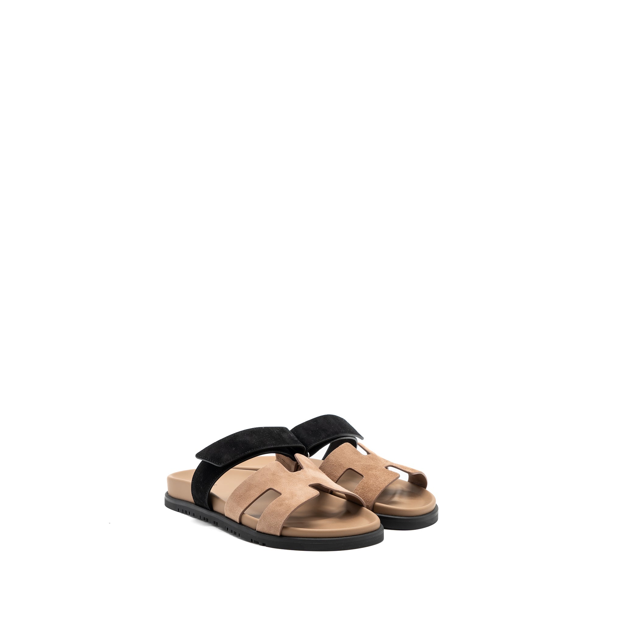 hermes-size38-chypre-sandal-suede-leather-rose-perle-black