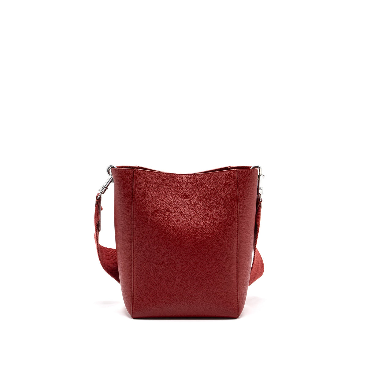 celine-sangle-small-bucket-bag-grained-calfskin-red-shw