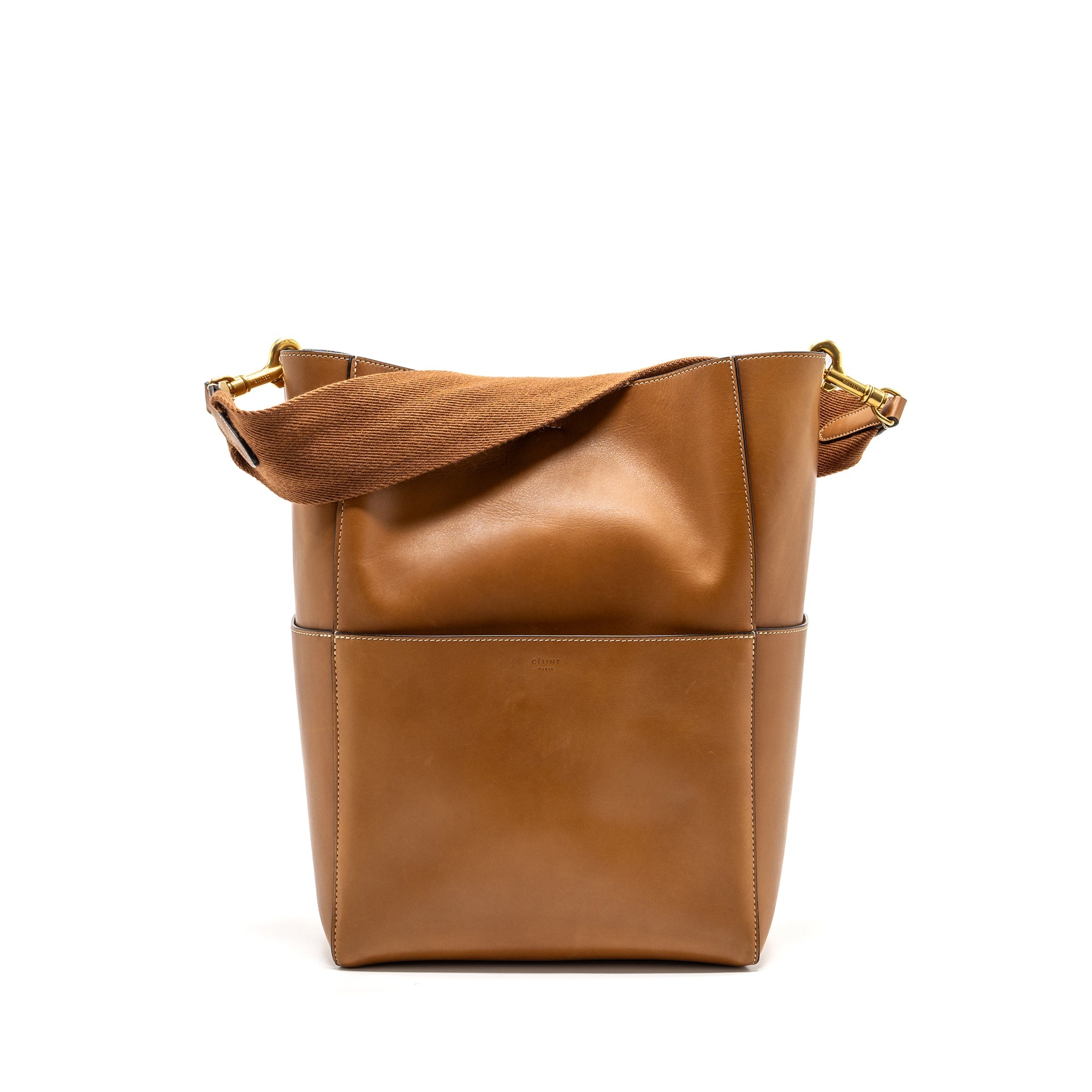 celine-sangle-bucket-bag-leather-brown-ghw